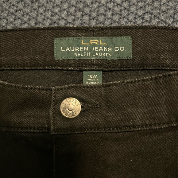 Lauren Jeans  black wash jeans 16W plus size straight everyday wear workwear - Picture 8 of 8